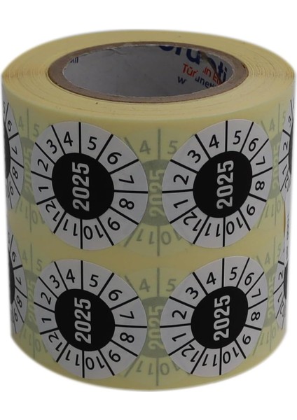 Etiketler , Hazır Al Hızlı Al Vellum Tarih Seçme Etiketi 30MM x 30MM Ruloda 1000 Adet (Beyaz, 2025)
