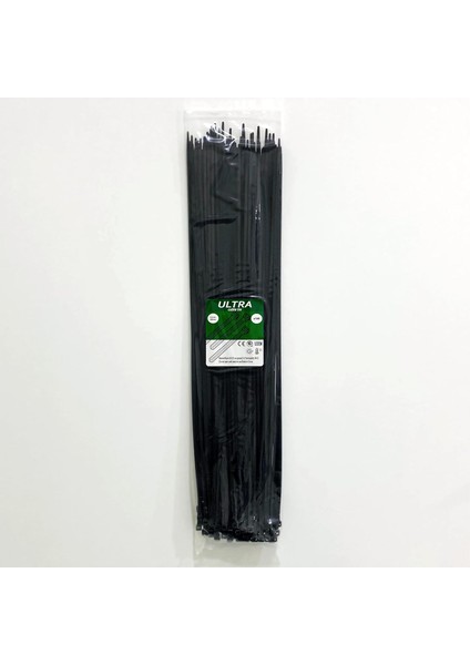 100 Adet Kablo Bağı, Fermuarlı Kablo Bağları, Ağır Hizmet Tipi, Endüstriyel Tip, Çok Amaçlı Uv Dayanımlı (Siyah, 16 Inç (3.6 mm x 400 mm))