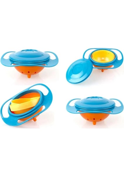 360 Derece Dönebilen Yemek Dökülmeyen Tabak, Içindekini Dökmeyen Eğlenceli Tabak