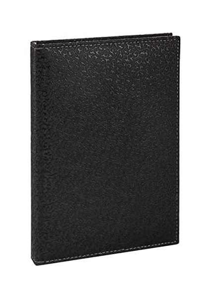 4912 Defter 17X24 Cm. Kareli̇ 160 Yapraklı Suni Deri Hilton Desen Kapaklı Siyah, Siyah modelleri