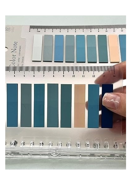 Gemi Dükkan 10 Farklı Renkte Mavi Tonları Renkli Cetvelli Şeffaf Indeks fiyatları