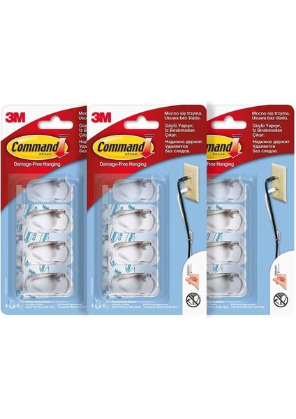 Kablo Düzenleyici, Klipsli Orta, 3x