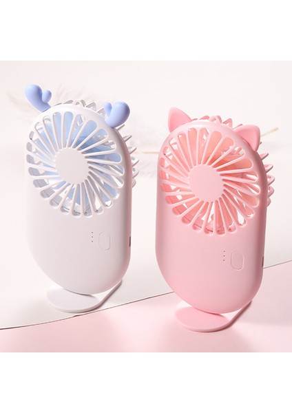 Yeni Desen Cep Fanları USB Şarj Mini Tutma Öğrenci Açık Havada Taşınabilir Küçük Fan Mini Hava Soğutucu Beyaz (Yurt Dışından) modelleri