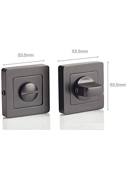 Verona Serisi 35-ZR-8X8-A001-WC-56-11 - Rozetli Wc Tip Kolu - Siyah Mat Kaplama - Parçalar Dahildir