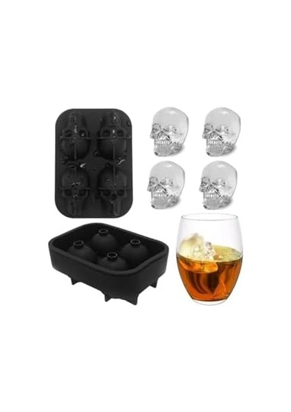 Toptan (Kuru Kafa Buzluk) 4 Lü Kafatası Buzluk, Kokteyller ve Partilerin Aranan Buz Kalıbı, FT782378 modelleri