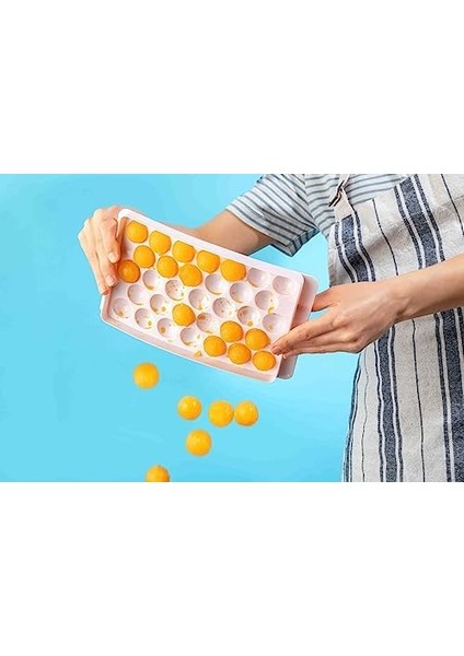 Pratik ve Şık 33'lü Küre Yuvarlak Buz Kalıbı - Küre Buzluk 33'lü | Buz İçecek Topu | Buz Lolipop Kalıbı [asorti] modelleri