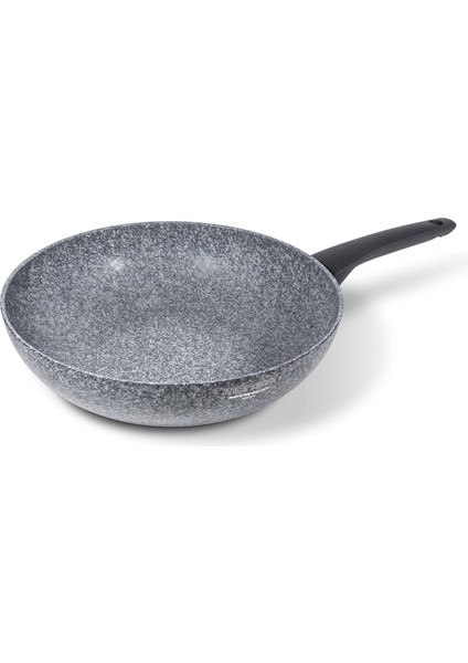 Sinfonia Wok 28 cm Endüksiyon Için De Uygundur, Mineral Parçacıklarla Güçlendirilmiştir, Italya'da Üretilmiştir