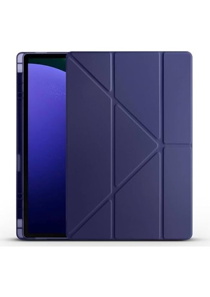 Samsung Galaxy Tab S9 Ultra Için Kalem Bölmeli Katlanabilir Kılıf Tam Uyumlu Parmak Izi Bırakmayan Kılıf (Siyah, Samsung Galaxy Tab S9 Ultra) (Lacivert, Samsung S9 Ultra) fiyatları