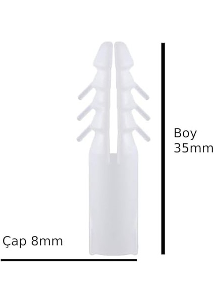 Plalastik Vida Dubeli Beton Taş Tuğla Duvar Dubeli Dubel 10 Adet Boy 35 mm Çap 8 mm fiyatları