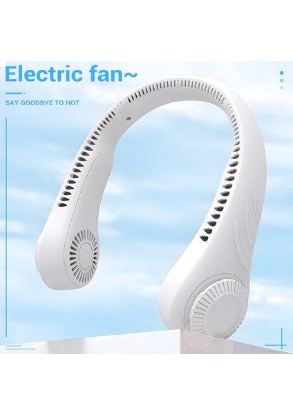 Taşınabilir Yapraksız Asılı Boyun Fanı, 360 Derece Tembel Boyun Bandı Fanı 78 Çevreleyen Hava Çıkışları USB 4000 Mah Şarj Edilebilir, Beyaz (Yurt Dışından) fiyatları