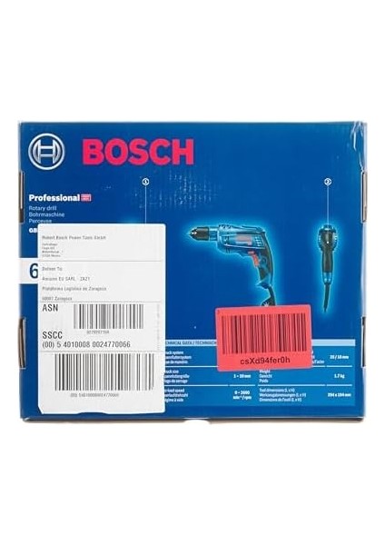 Professional Gbm 10 Re Darbesiz Matkap (600 W, 10 mm Metalde Delme Çapı)