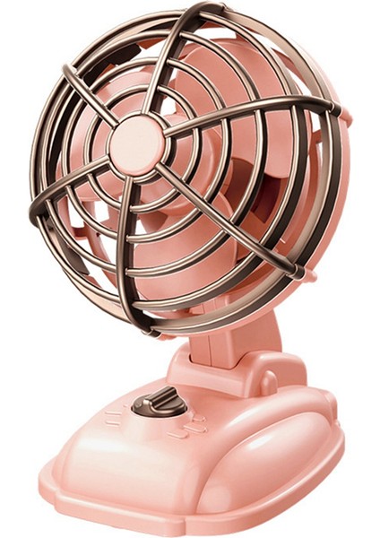 Retro Mini Masaüstü Fan 400 Mah USB Şarj Edilebilir Masa Açık Taşınabilir Fan, Pembe (Yurt Dışından) indirimleri
