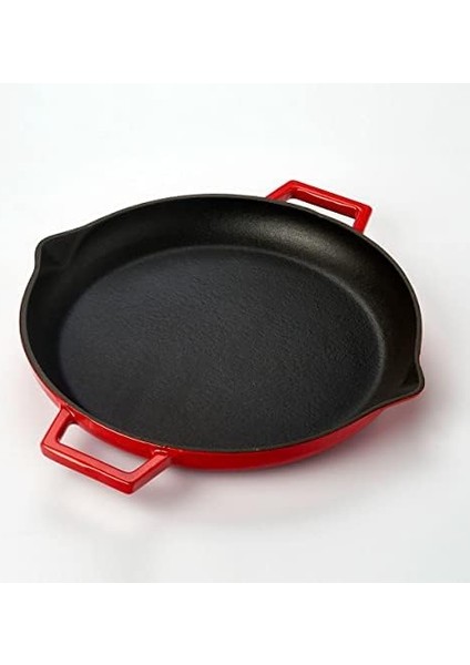 Metal Döküm Kızartma Tavası, Metal Kulplu, 26 Cm, Kırmızı fiyatları
