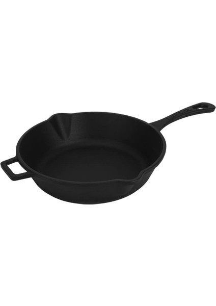 Döküm Yuvarlak Kızartma Tavası Döküm Demir Yekpare Saplı. ÇAP(Ø)24CM