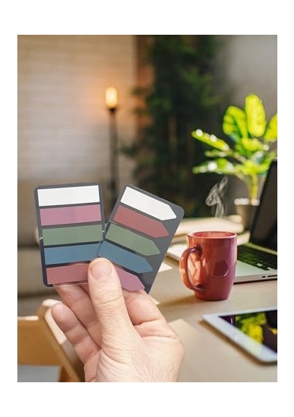 Sticky Notes Şeffaf Renkli Yapışkan Not Kağıtları Film Indeks (Renk 4) modelleri
