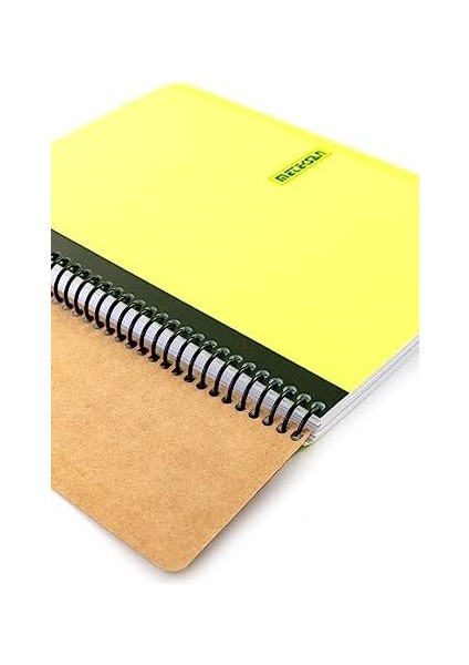 Capricorn Neon Serisi, A4, 7 Konulu (5 Kareli, 2 Çizgili) 210 Yaprak Pp Kapaklı Spiralli Defter, Sarı modelleri