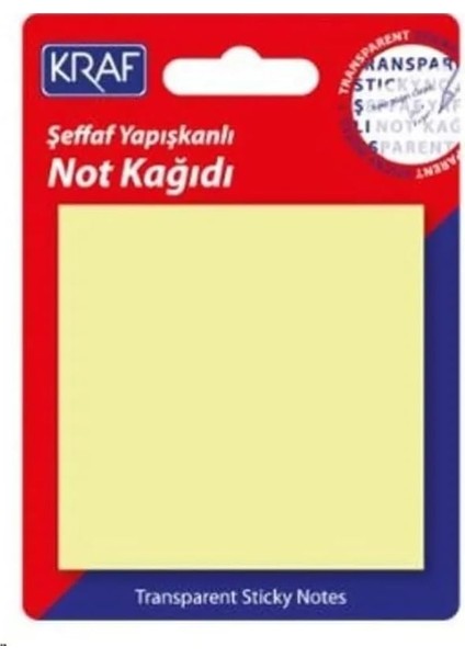 Yapışkanlı Not Kağıdı 76X76 50 Yp Şeffaf Sarı 7676TR