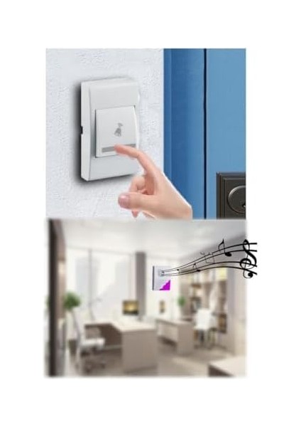 Pilli Uzaktan Kumandalı Zil Seti - Kablosuz Kapı Zili Wireless 36 Melodi