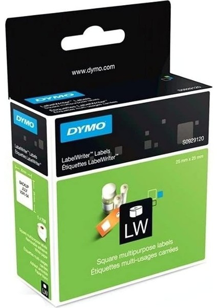 S0929120, Lw Çok Amaçlı Kare Etiket, (25 x 25 Mm) 750 Etiket/paket