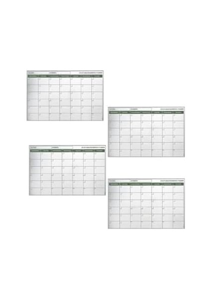 Manyetik Yapışkanlı Bir Aylık Program Planlayıcı Takvim 85X56 cm Gri