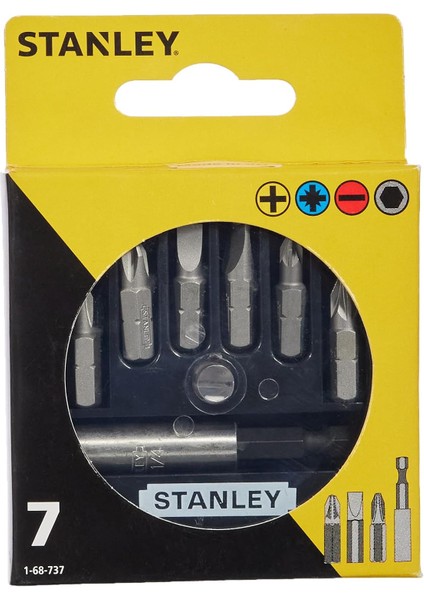 1/68/737 Bits Uç Takımı, Sarı/siyah, 1 Adet