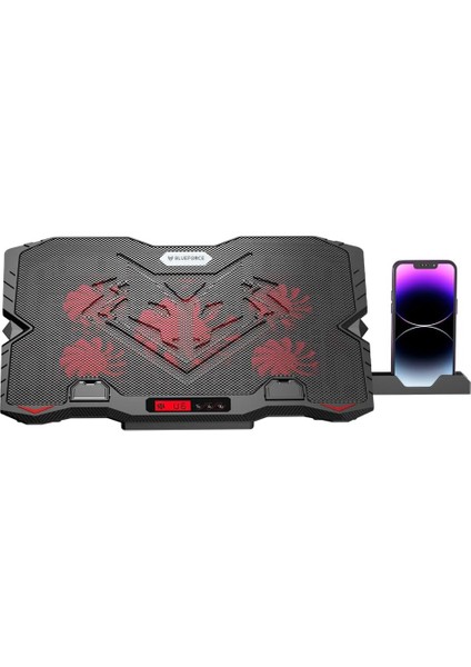 Sx-25 Faster 9-15,6" 5 Fanlı Notebook Soğutucu Stand Telefon Standlı Siyah