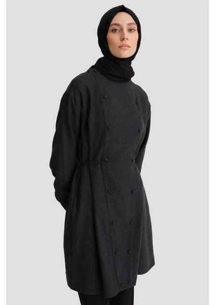 Beli Bağlamalı Cepli Tunik 24K3608