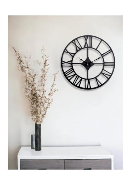 DM30 Serisi Roma Rakamlı Metal Duvar Saati Siyah 30 cm fiyatları