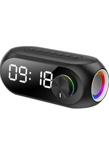 Bluetooth Dijital Masa Saati Fm Radyo + Tf Kart + Aux + Saat Alarm Hoparlör Şarjlı fiyatları