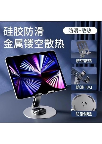 Metal Stand Tablet Telefon Tutucu 360 Derece Dönerli Ayarlanabilir Mor Telefon Tablet Standı Yüksek Kalite Masaüstü Stand modelleri