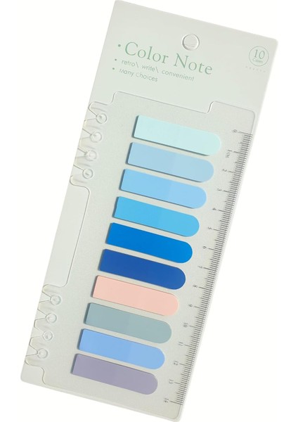 Şeffaf Renkli Yapışkanlı Not Kağıdı Oval Etiket (Yıldız Denizi)