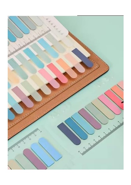 Şeffaf Renkli Yapışkanlı Not Kağıdı Oval Etiket (Yıldız Denizi) modelleri