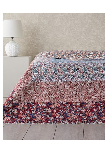 Home Fanciful Patchwork Çift Kişilik Çok Amaçlı Örtü Bordo fiyatları