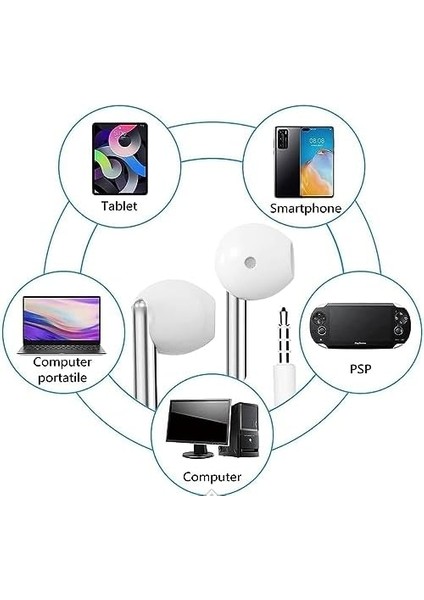 K103 3.5mm Jack Girişli Metal Yüksek Ses Sporcu Kulak Içi Extra Bass Beyaz Kulaklık Stereo Beyaz fiyatları