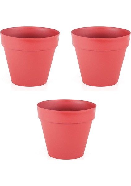 Yalı Saksı (Kırmızı) 3 Adet