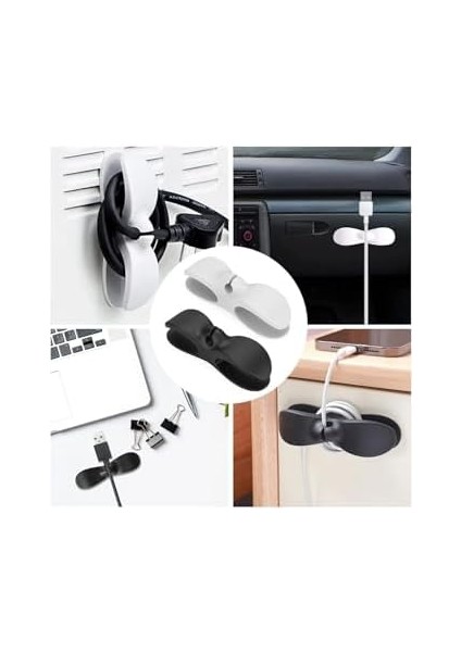 Yapışkanlı Airfryer Kablo Düzenleyici Çok Amaçlı Kablo Tutucu Kablo Toparlayıcı Siyah (2 Adet) modelleri