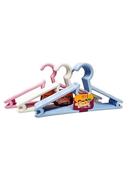 6'lı Plastik Çocuk Elbise Askısı, 0.6X27X14 cm, Asorti modelleri