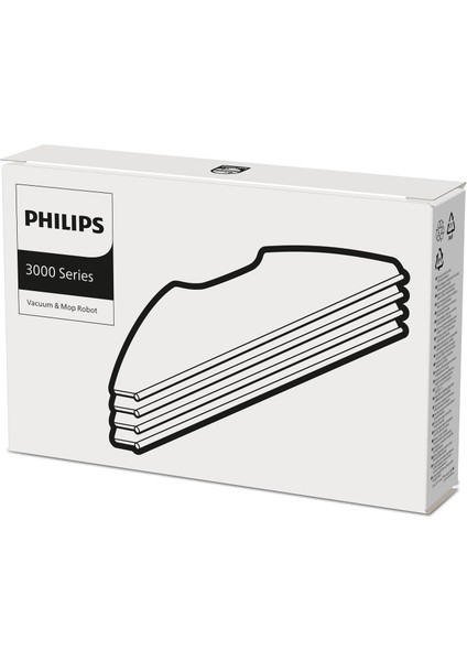 Ev Aletleri Türkiye Philips XV1430 Robot Süpürge 3000 Serisi 4nanlü Mikrofiber Bez, Philips Ev Aletleri Türkiye, Beyaz, Xu3 Series