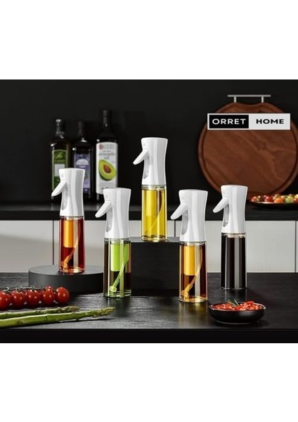 Home Sprey Yağdanlık Cam Şişe Yağ Püskürtücü 225 ml Airfryer Kızartma Izgara Salata Için Yağlık modelleri