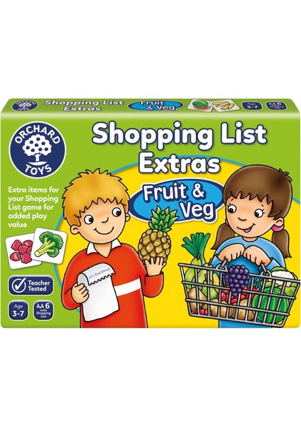 Alişveriş Listesi Meyveler ve Sebzeler Ek Paket 3-7 Yaş Eğitici Oyun (090)