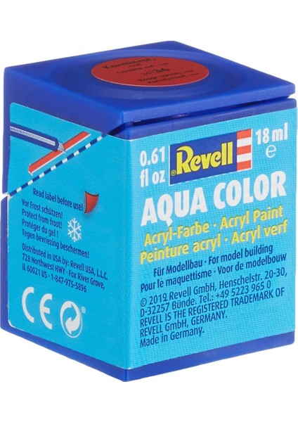 - Su Bazlı Maket Boyası Karmen Kırmızısı Mat 18 ml (36136)