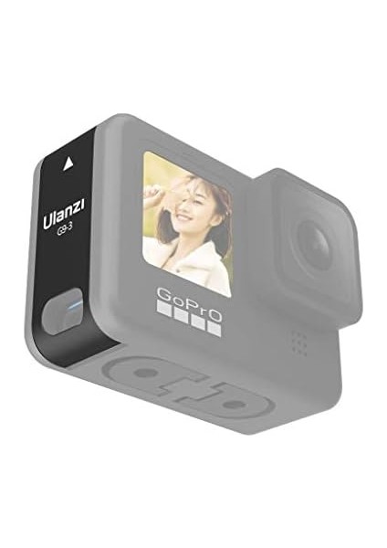 G9-3 Gopro Hero 9 Kablo Girişli Pil Kapağı, Siyah