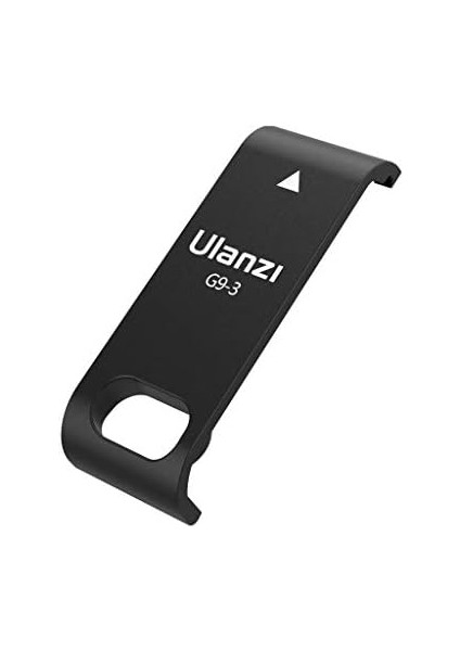 G9-3 Gopro Hero 9 Kablo Girişli Pil Kapağı, Siyah