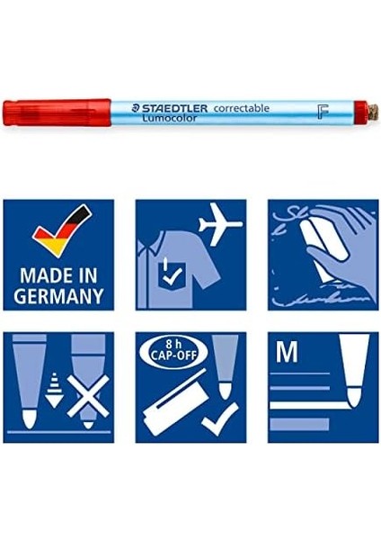 Staedtler 305F WP41 Silinebilir Nonpermanent Markör F 4'lü Set
