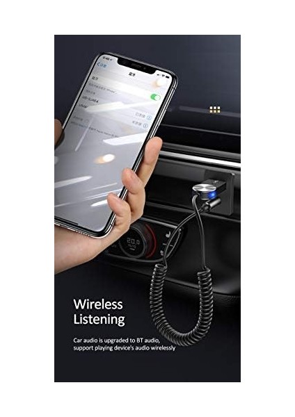 Usams Bluetooth 5.0 Receiver USB Aux Wireless Araç Kiti Telefon Konuşma Müzik Dinleme BA01 SJ464LVX fiyatları