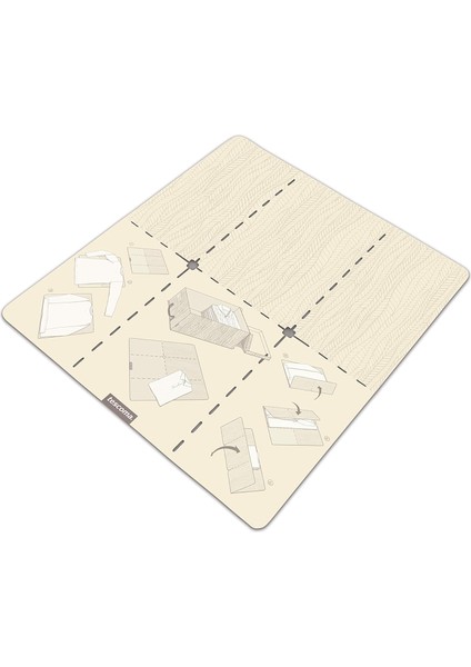 Giysi Klasörü, Büyük, Krem, 64,5 x 68 cm