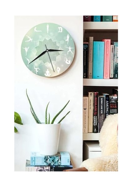 Yoga Eğitmenine Hediye Ahşap Duvar Saati Saat Modeli 27 cm Çapındadır. fiyatları