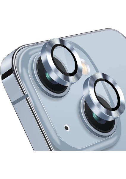 iPhone 14 iPhone 14 Plus İçin Kamera Lens Koruyucu Kamera Koruyucu Ultra Ince Yüksek Kaliteli Cam Lens Mercek Koruyucu Mavi