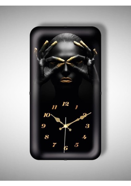 Exculisive Afrika Temalı Duvar Saati Bombeli Cam Sessiz Akar