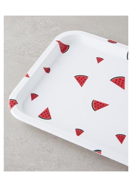 Home Watermellies Plastik Tepsi Beyaz - Kırmızı fiyatları